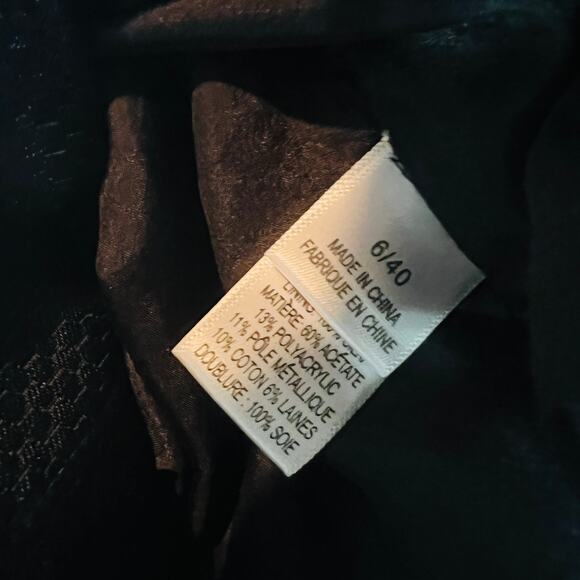 Lavender Label x Vera Wang Sleeveless Midi Cocktail Dress Black Metallic - 6 - Picture 10 of 11